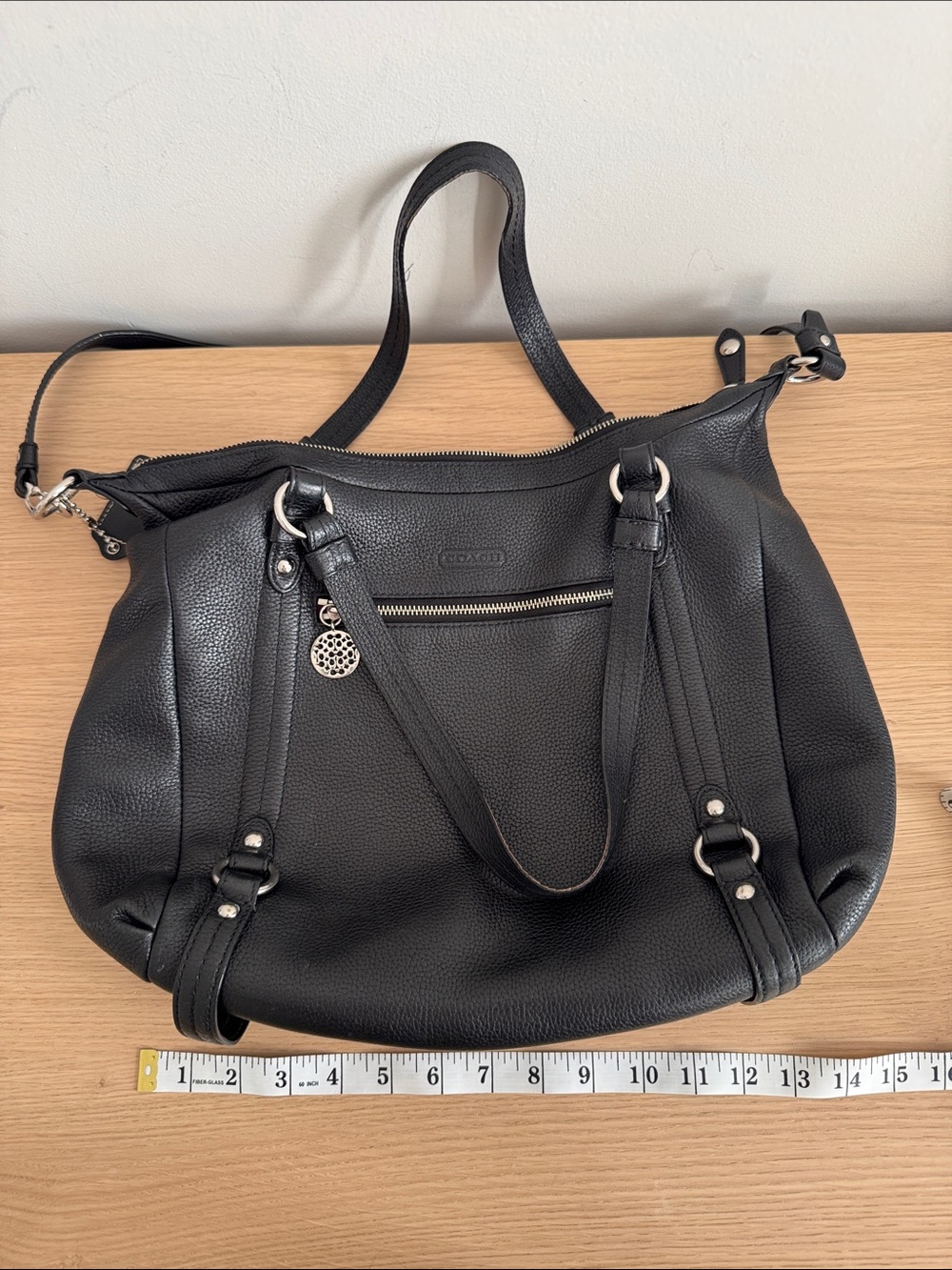 Vintage black and silver Coach bag